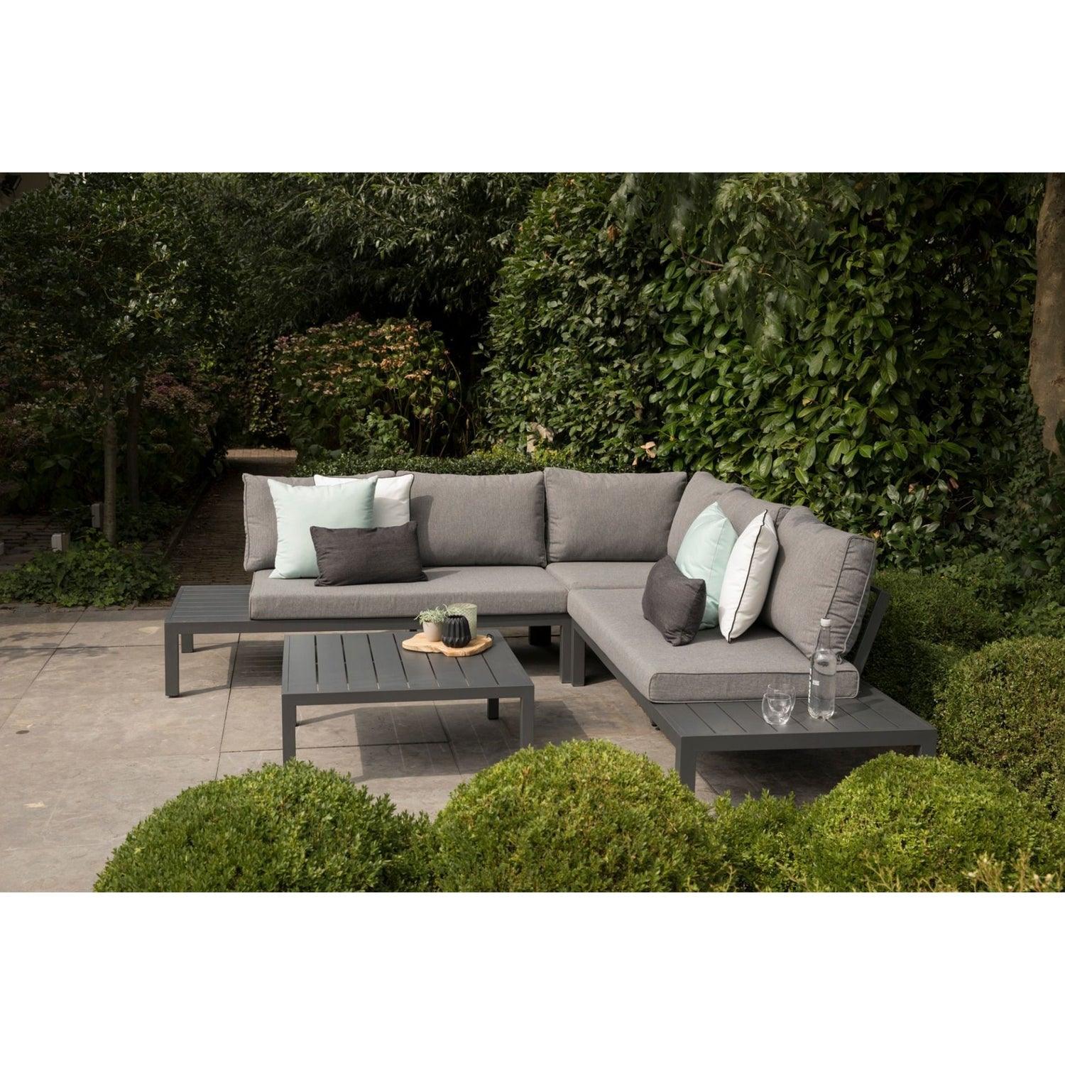 LA VIDA LOUNGE SET GARDEN ALUMINIUM ANTHRACITE INCL CUSHIONS - PARIS14A.RO