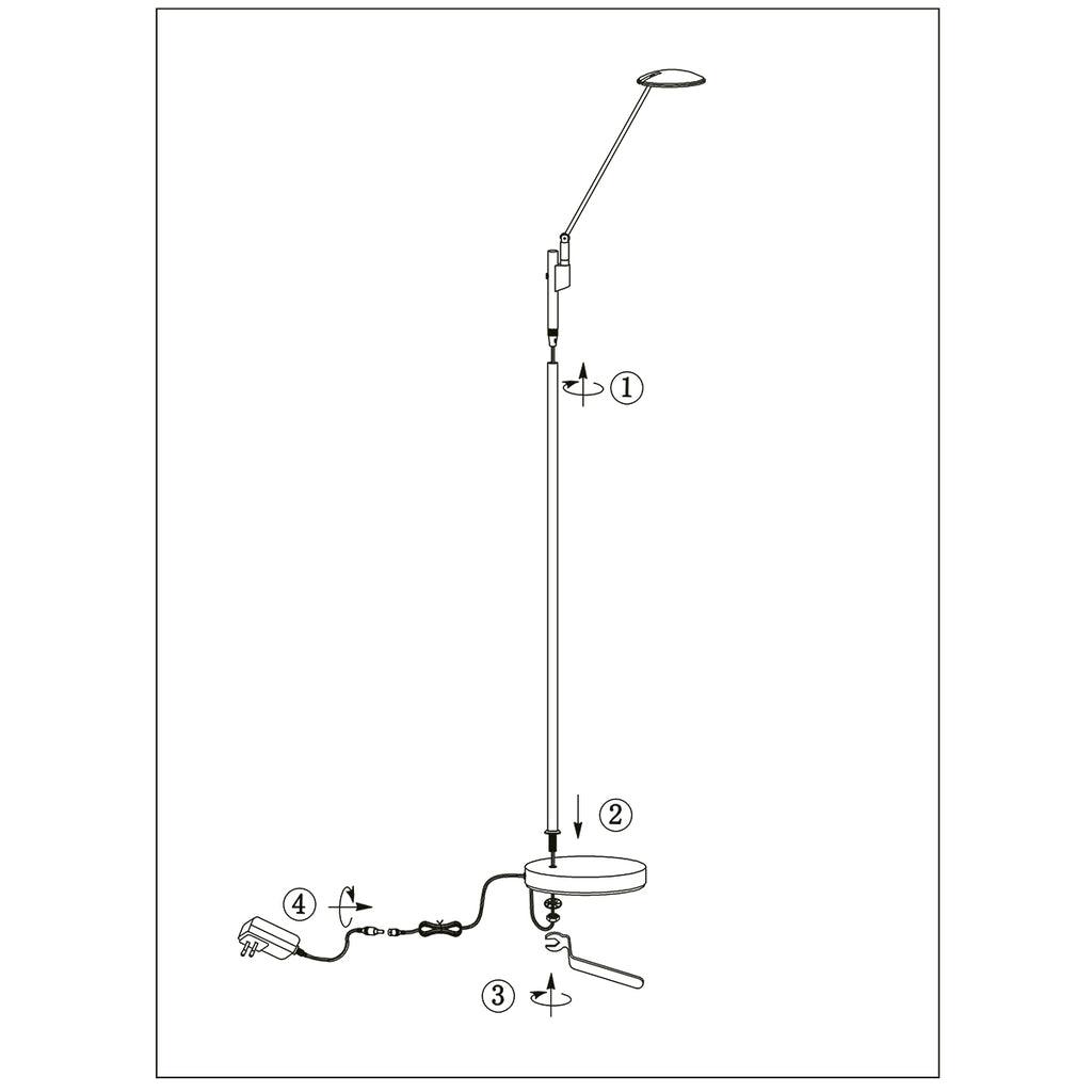 Lampă de citit de culoare oțelie Daphne 3393ST - PARIS14A.RO