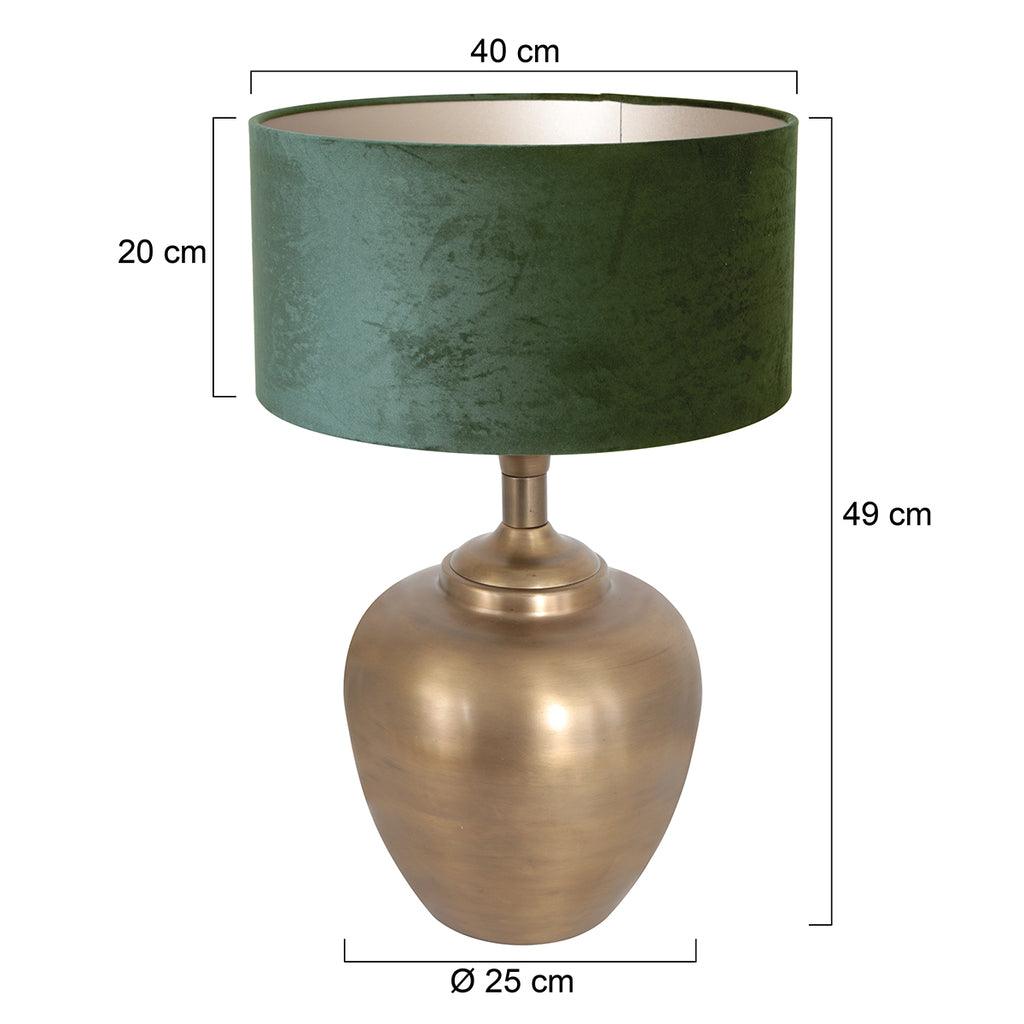 Lampă de masă Brass 3307BR+K1068VS Bronz-Velvet Verde - PARIS14A.RO