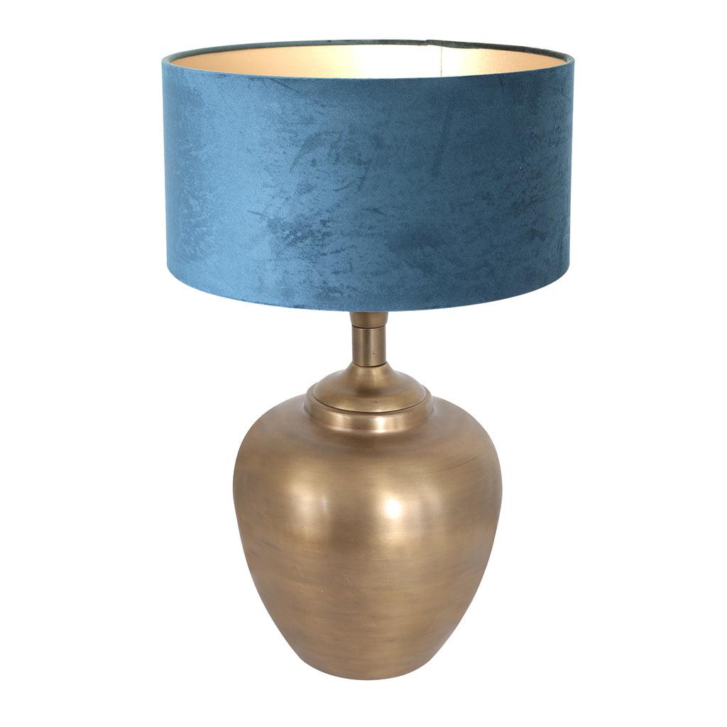 Lampă de masă Brass 3307BR+K1068ZS Bronz-Velvet Albastru - PARIS14A.RO