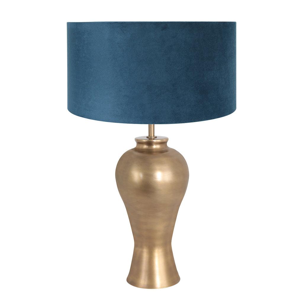 Lampă de masă Brass 3308BR+K1068ZS Bronz-Velvet Albastru - PARIS14A.RO