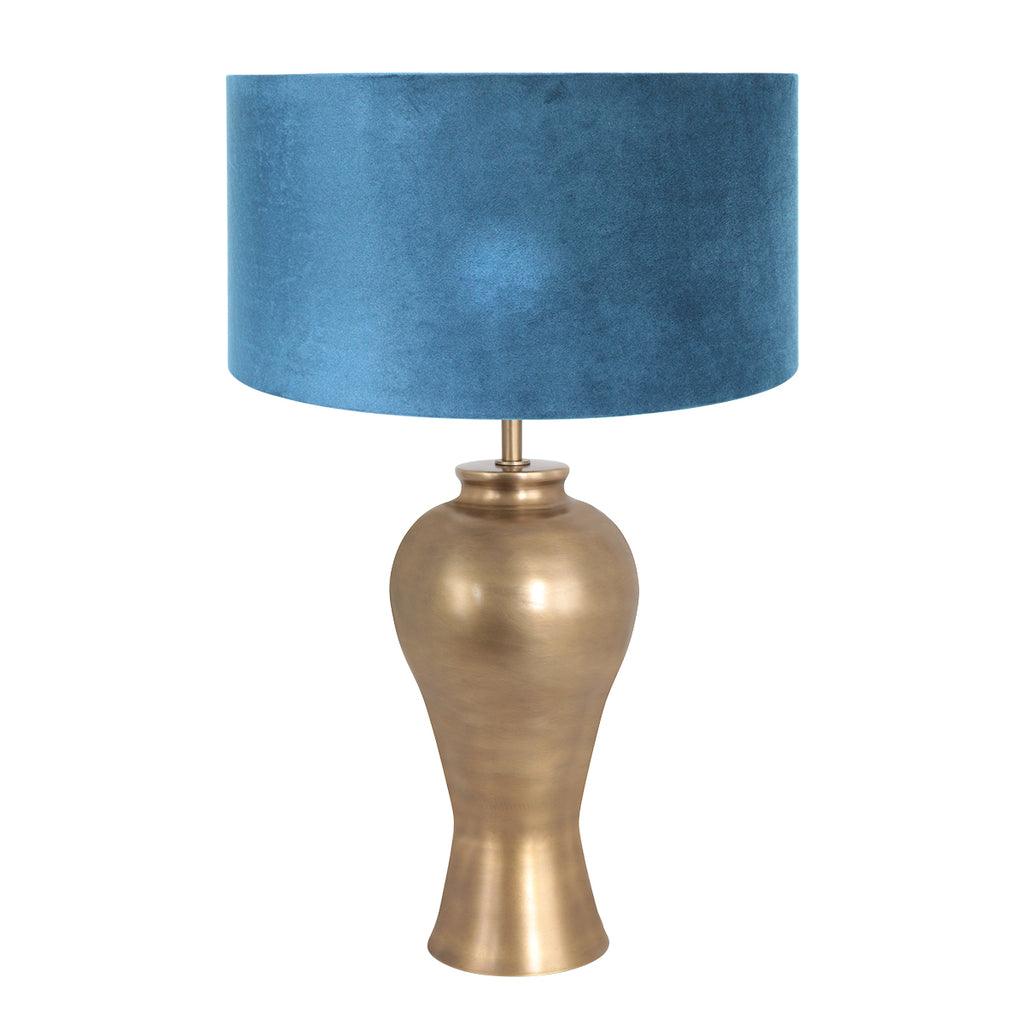 Lampă de masă Brass 3308BR+K1068ZS Bronz-Velvet Albastru - PARIS14A.RO