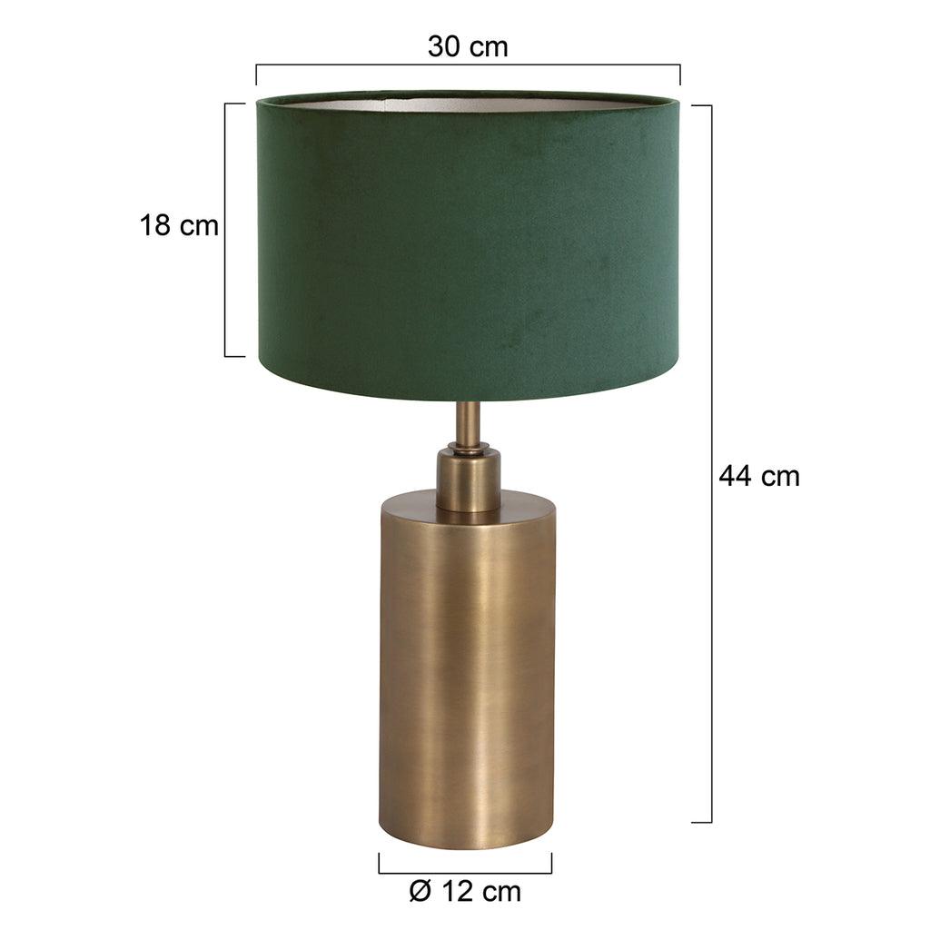 Lampă de masă Brass 3309BR+K7396VS Bronz-Velvet Verde - PARIS14A.RO