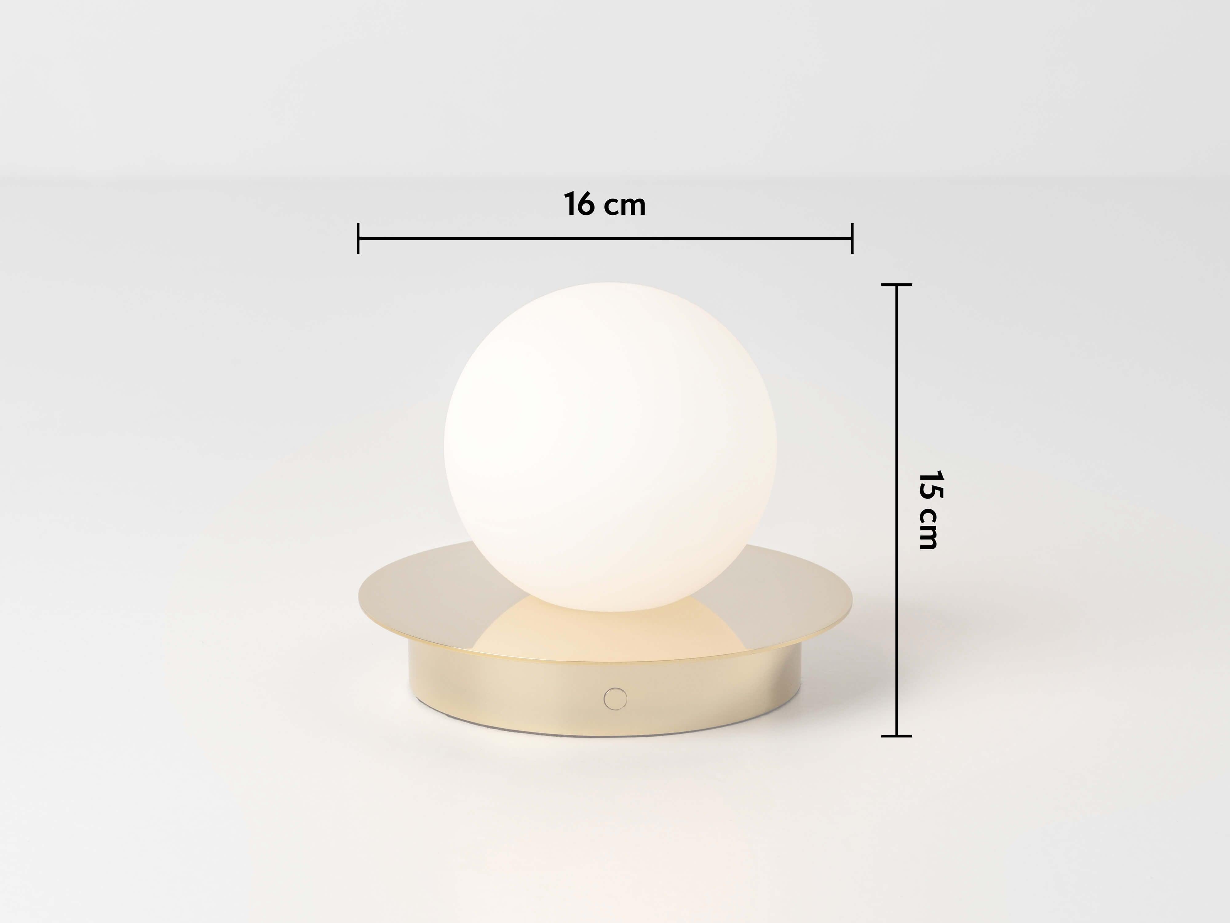 Lampa de masa fara fir din alama opal disc - PARIS14A.RO