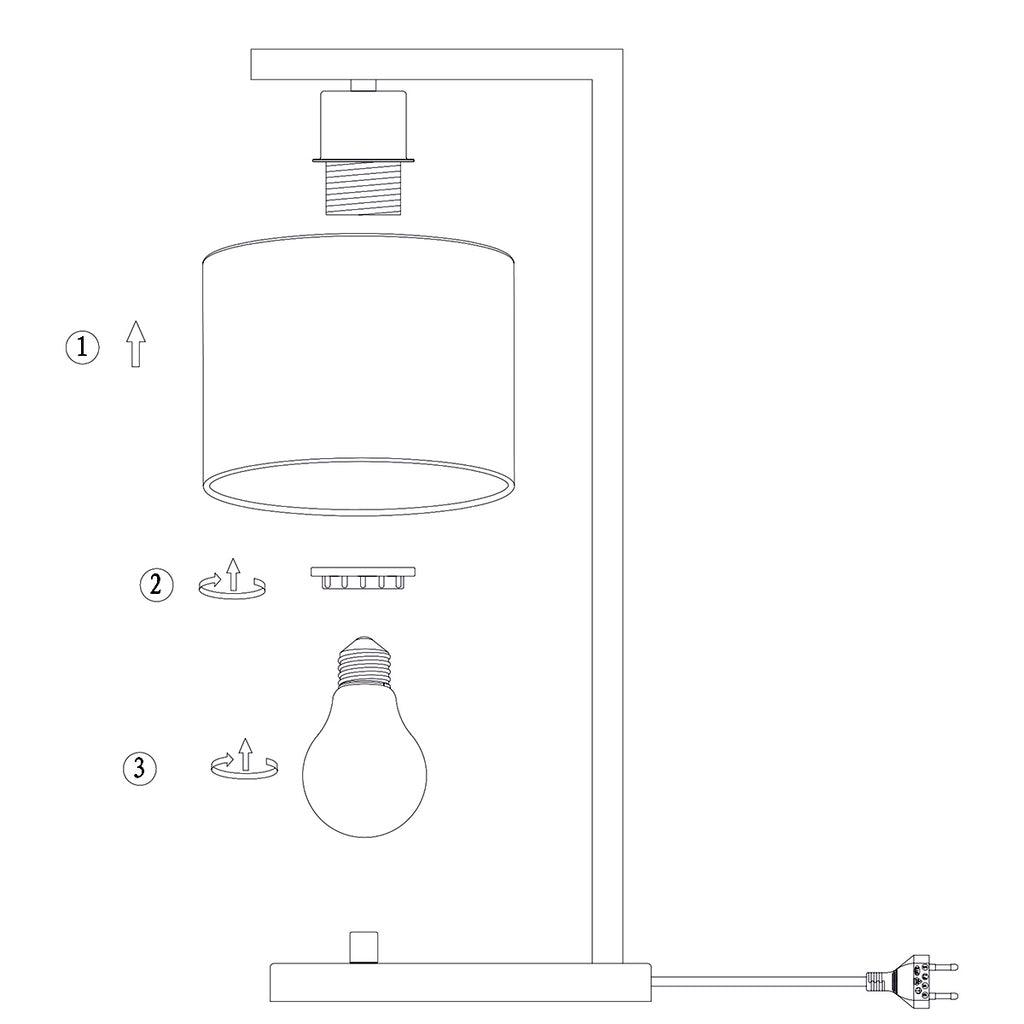 Lampă de masă Stang 3332ZW Negru - PARIS14A.RO