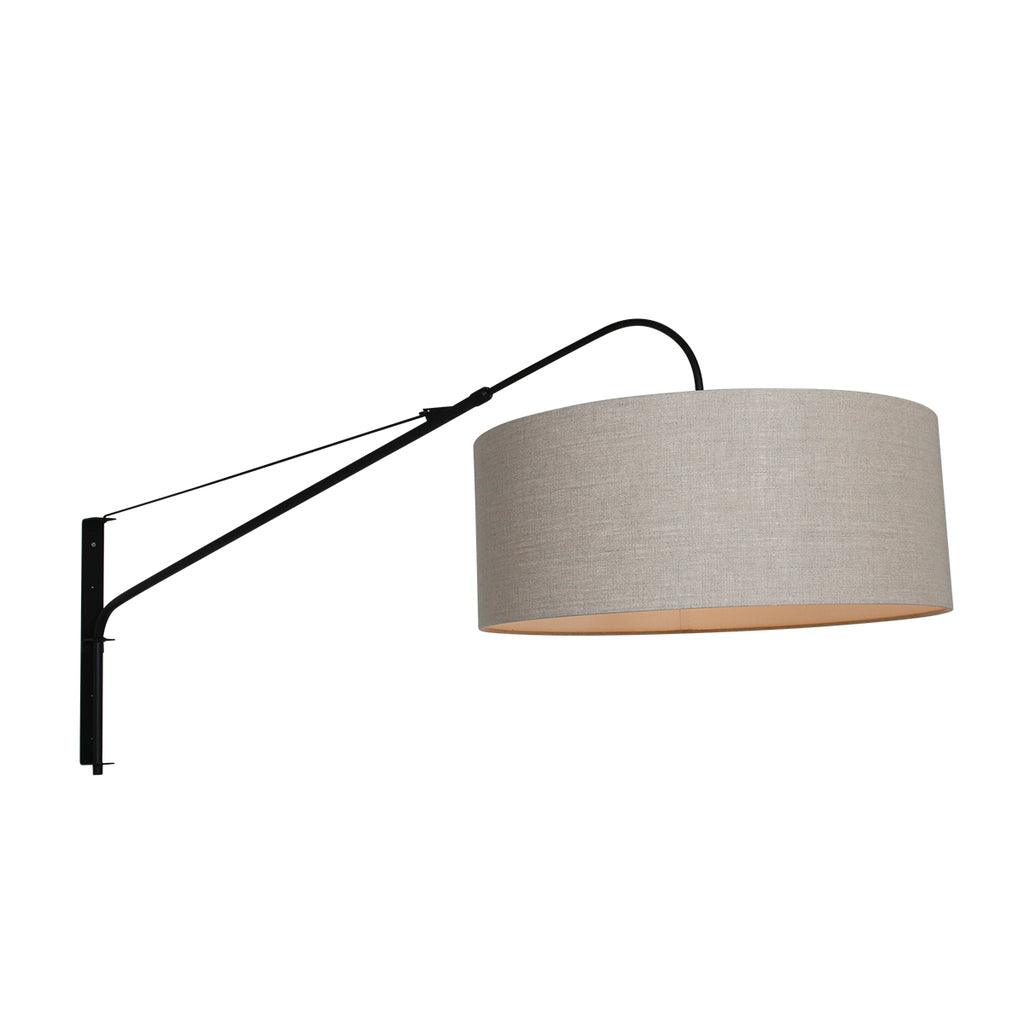 Lampă de perete Elegantă și Eleganta 2574ZW+K1066RS Negru-Gri din Pânză - PARIS14A.RO