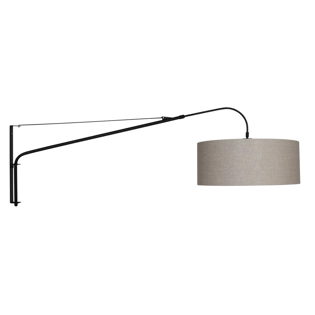 Lampă de perete Elegantă și Eleganta 2574ZW+K1066RS Negru-Gri din Pânză - PARIS14A.RO