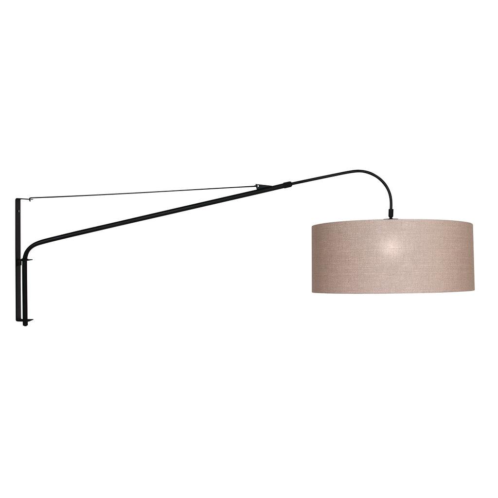 Lampă de perete Elegantă și Eleganta 2574ZW+K1066RS Negru-Gri din Pânză - PARIS14A.RO