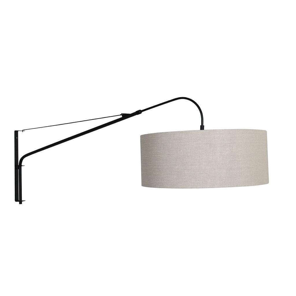 Lampă de perete Elegantă și Eleganta 2574ZW+K1066RS Negru-Gri din Pânză - PARIS14A.RO