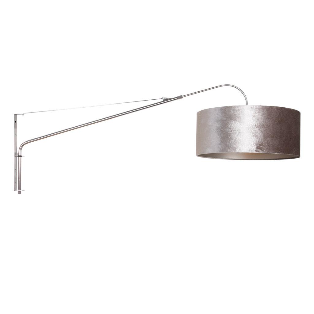 Lampă de perete Elegantă și Refined 2574ST+K1066GS Oțel-Velur Argintiu - PARIS14A.RO