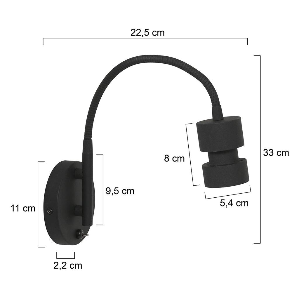 Lampă de perete Natasja LED 3094ZW Negru - PARIS14A.RO