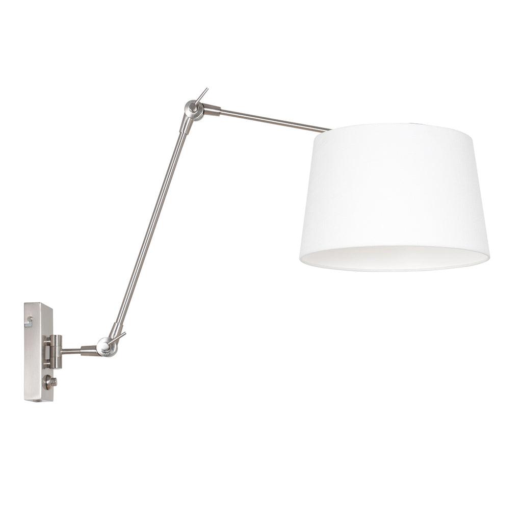 Lampă de perete Prestige Chic 7396ST+K1007QS Oțel-Alb Lână - PARIS14A.RO