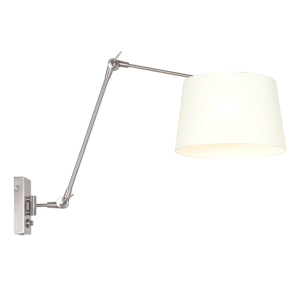 Lampă de perete Prestige Chic 7396ST+K1007QS Oțel-Alb Lână - PARIS14A.RO