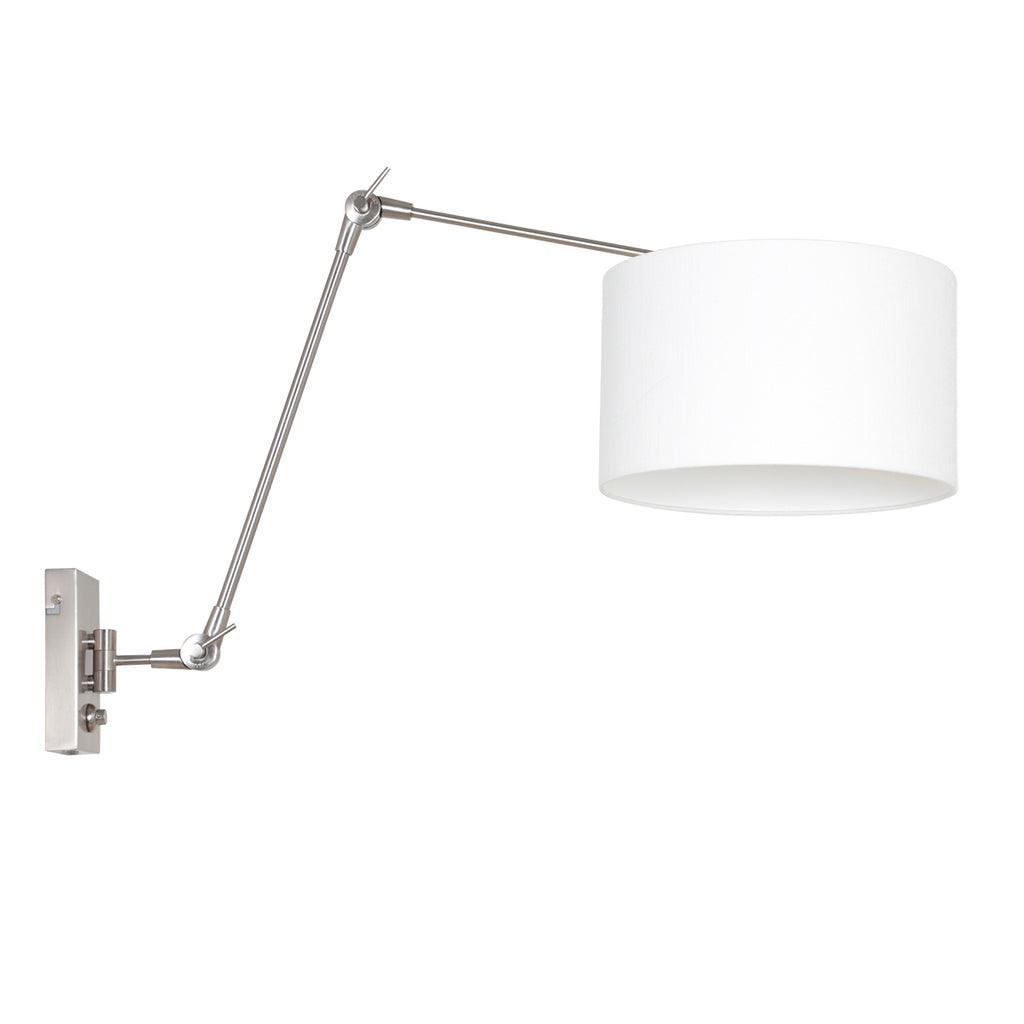 Lampă de perete Prestige Chic 7396ST+K7396QS Oțel-Alb Lână - PARIS14A.RO