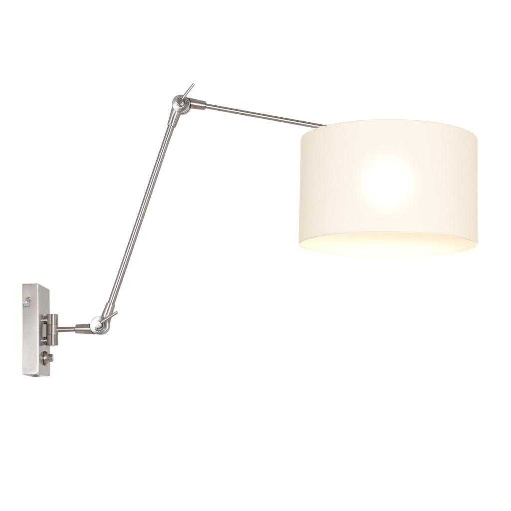 Lampă de perete Prestige Chic 7396ST+K7396QS Oțel-Alb Lână - PARIS14A.RO