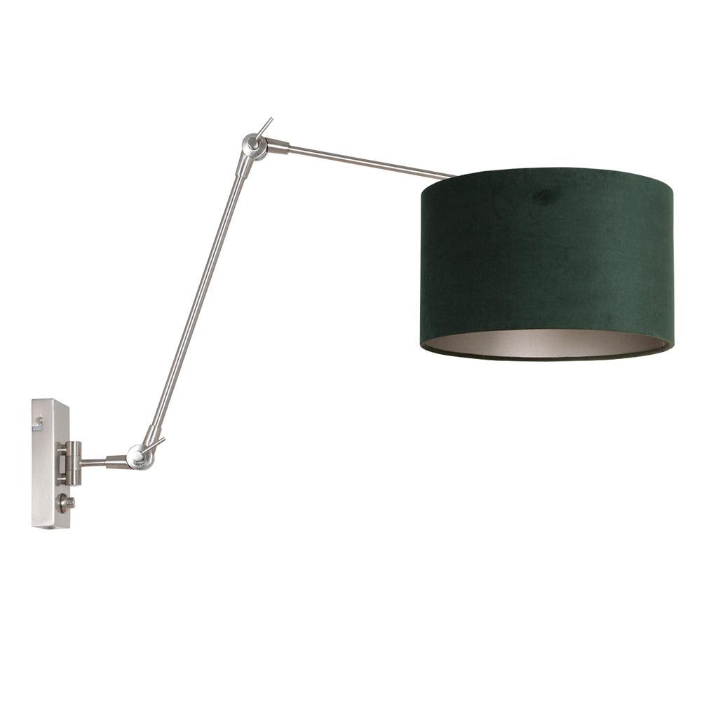 Lampă de perete Prestige Chic 7396ST+K7396VS, oțel-velur verde. - PARIS14A.RO