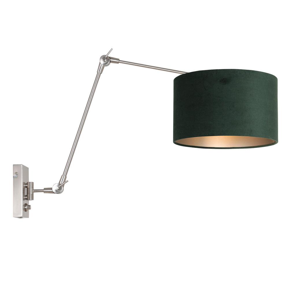 Lampă de perete Prestige Chic 7396ST+K7396VS, oțel-velur verde. - PARIS14A.RO