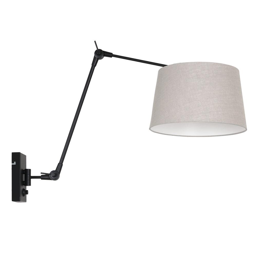 Lampă de perete Prestige Chic 7396ZW+K1007RS Negru-Gri Linnen - PARIS14A.RO