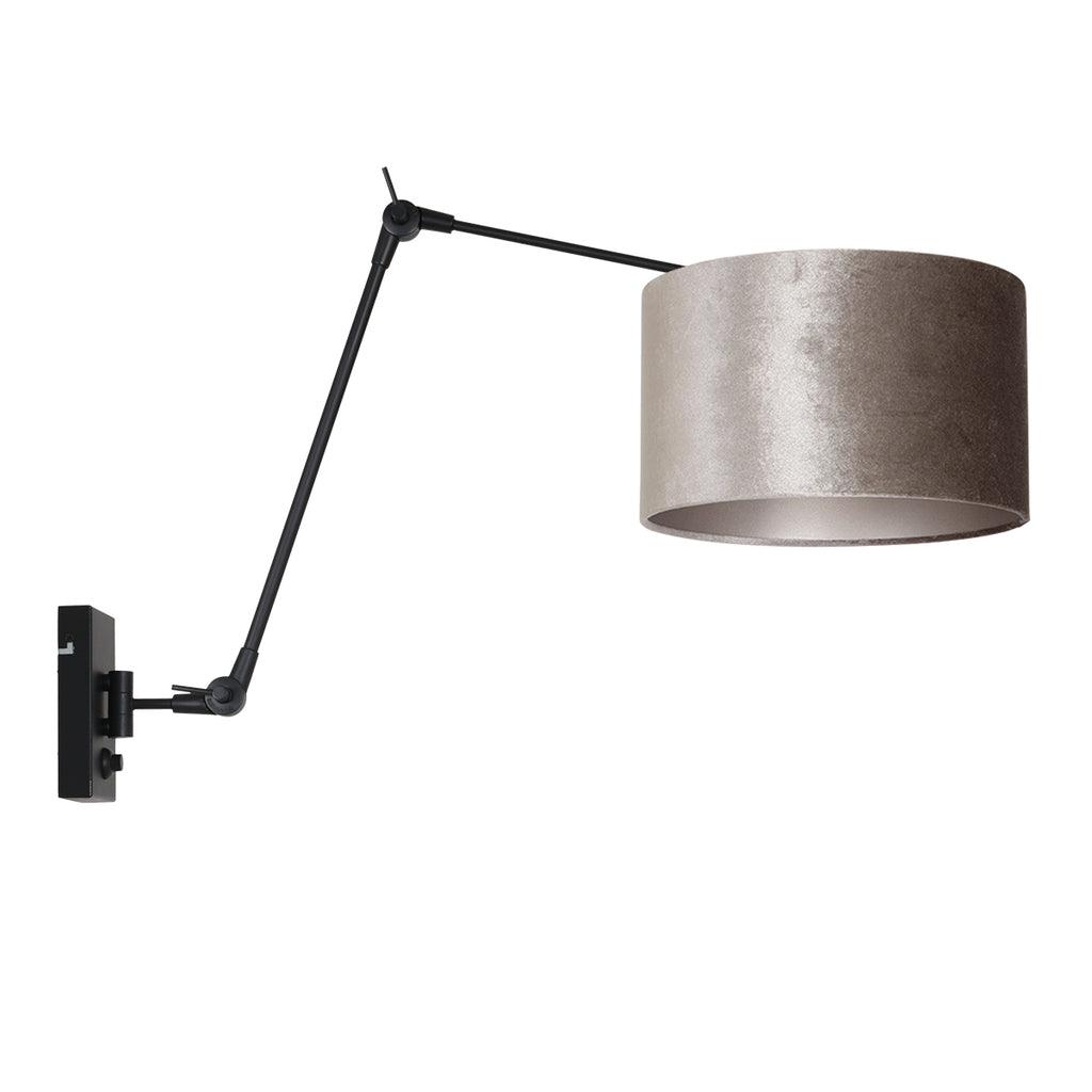 Lampă de perete Prestige Chic 7396ZW+K7396GS Negru-Velvet Argintiu - PARIS14A.RO