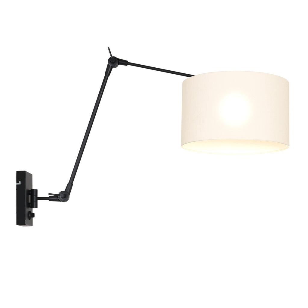 Lampă de perete Prestige Chic 7396ZW+K7396QS Negru-Alb în Lână - PARIS14A.RO