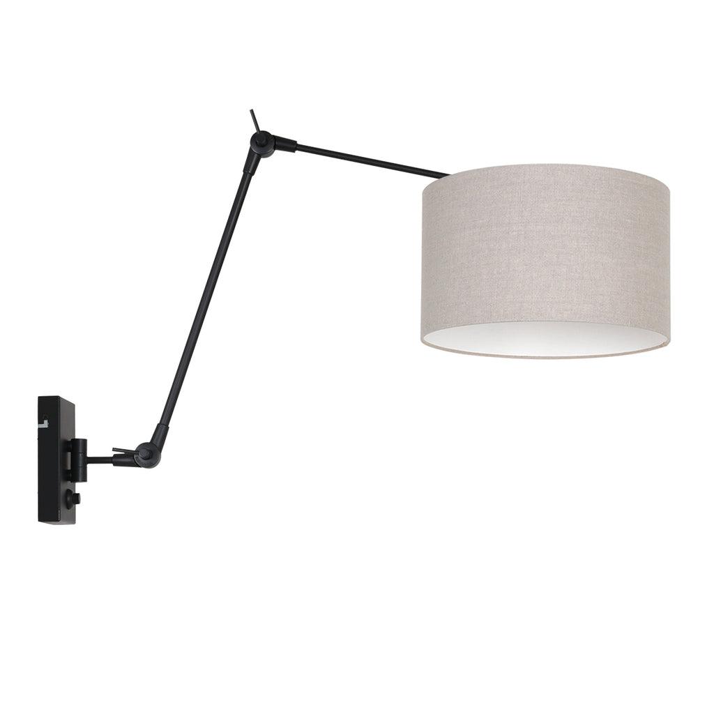 Lampă de perete Prestige Chic 7396ZW+K7396RS Negru-Gri Linnen - PARIS14A.RO