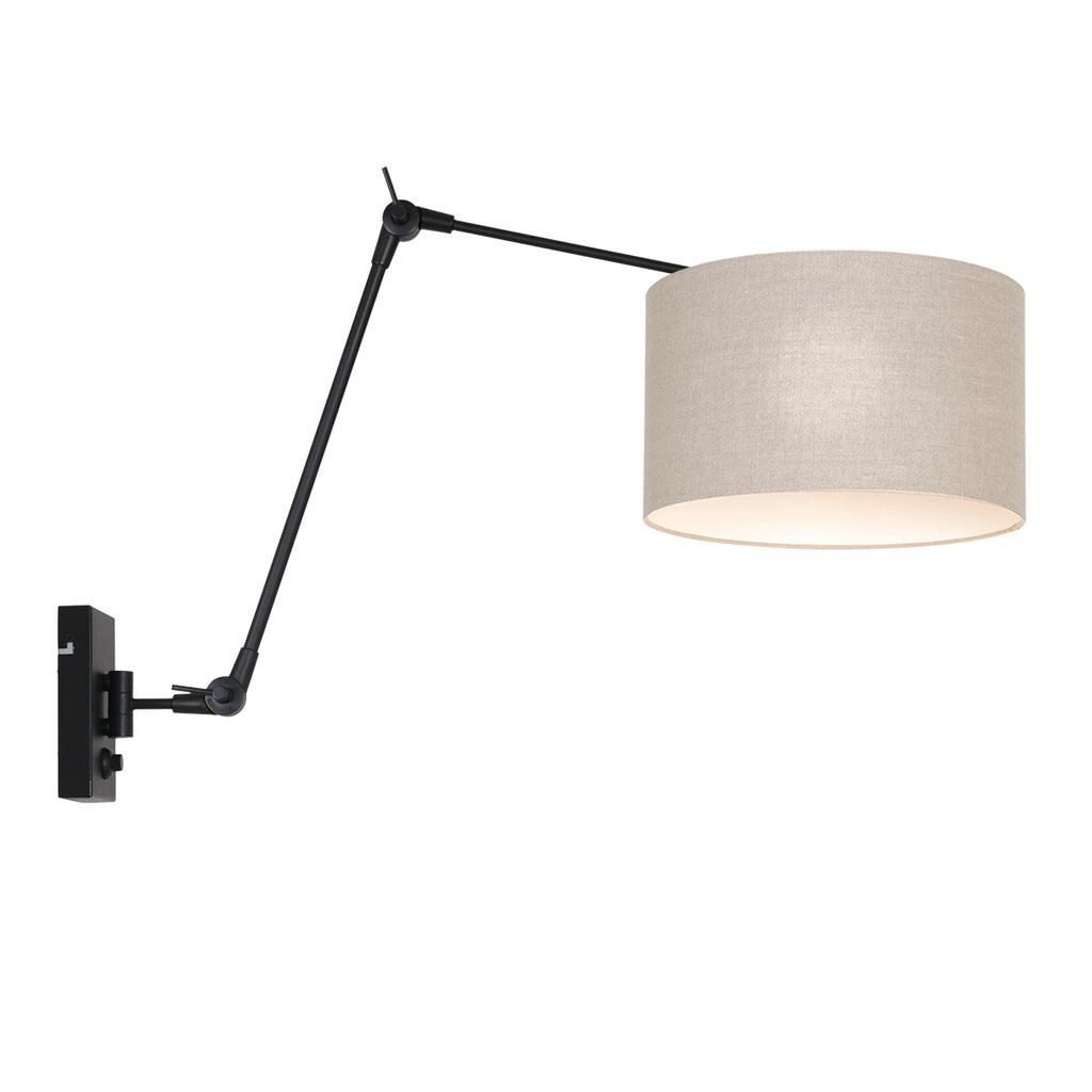 Lampă de perete Prestige Chic 7396ZW+K7396RS Negru-Gri Linnen - PARIS14A.RO