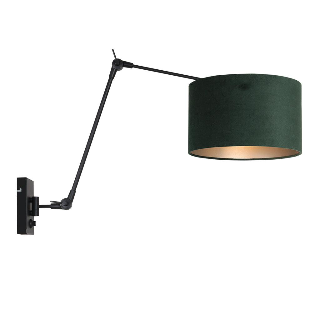 Lampă de perete Prestige Chic 7396ZW+K7396VS Negru-Verde Catifea - PARIS14A.RO