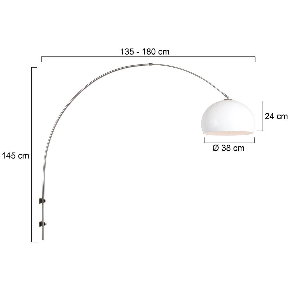 Lampă de perete Sparkled Light 1481ST+K10610S Oțel-Alb Plastic - PARIS14A.RO