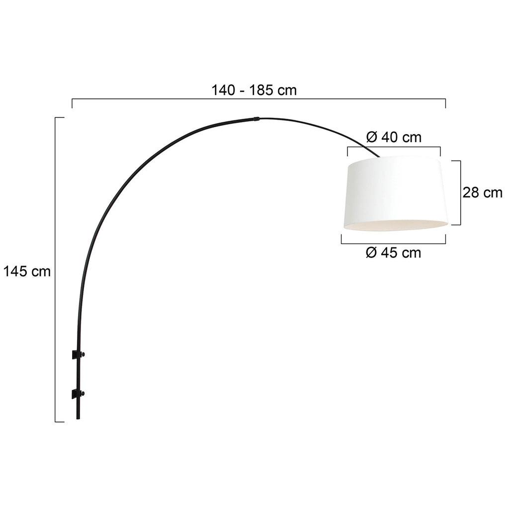 Lampă de perete Sparkled Light 1481ZW+K1001QS Negru-Alb în Lână - PARIS14A.RO