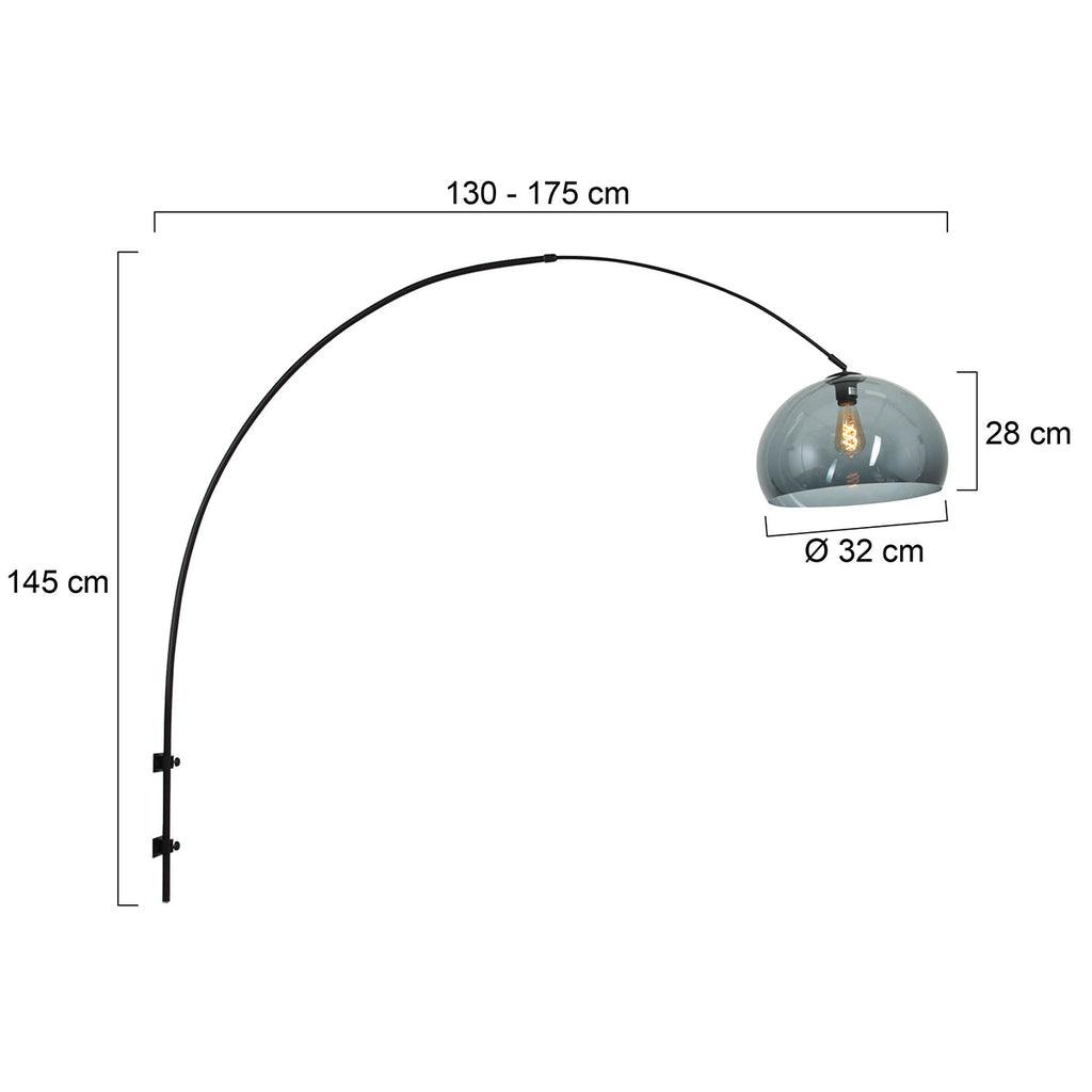 Lampă de perete Sparkled Light 1481ZW+K11130S Negru-Gri din plastic - PARIS14A.RO