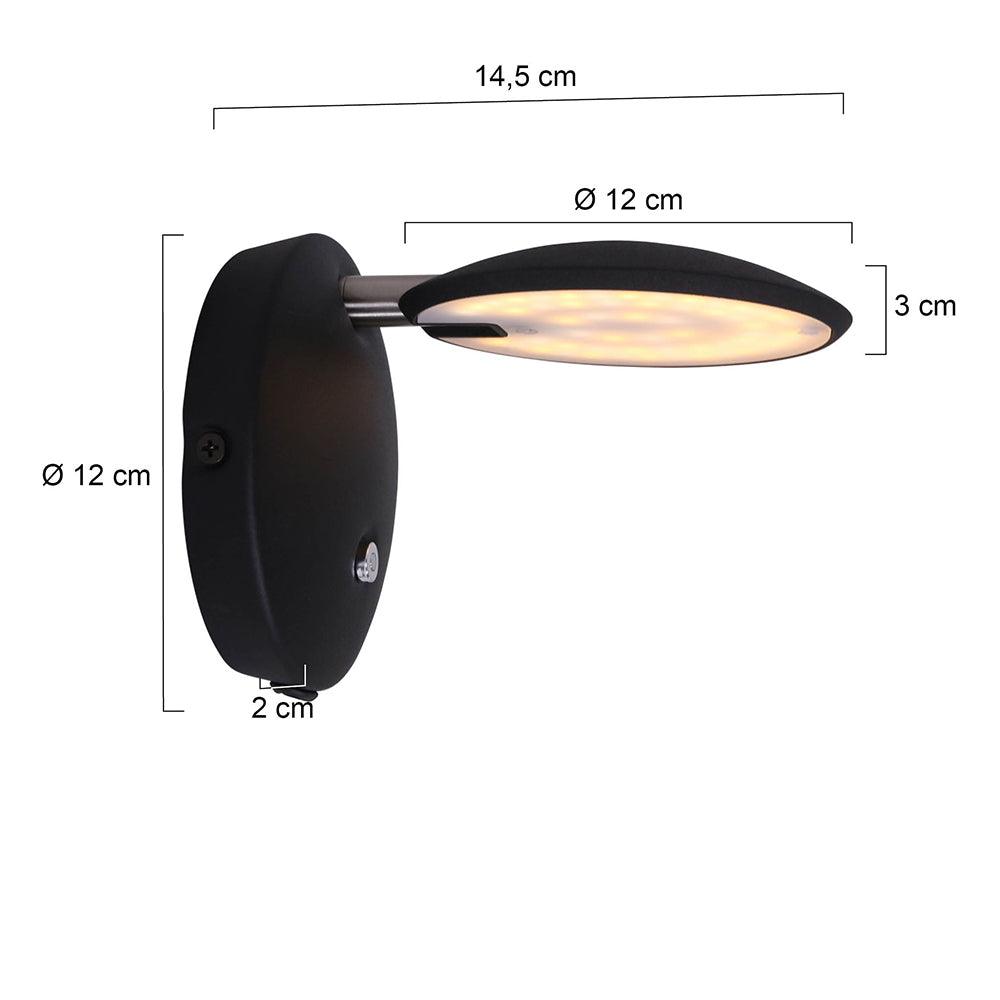 Lampă de perete Zenith LED 1442ZW, negru. - PARIS14A.RO