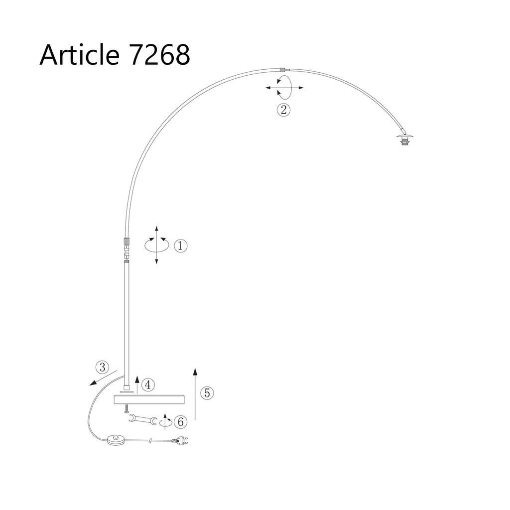 Lampă de podea Sparkled Light 7268ST din oțel - PARIS14A.RO