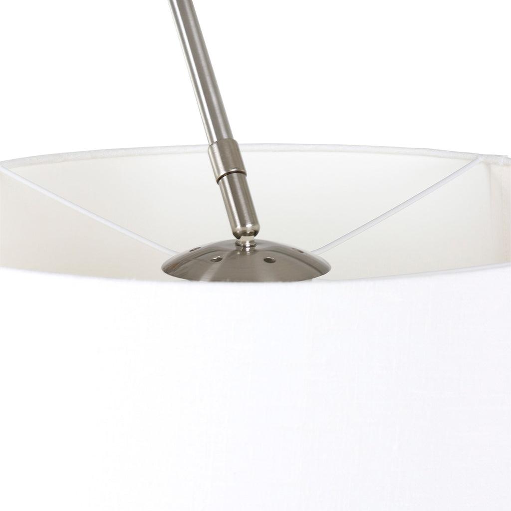 Lampă de podea Sparkled Light 7268ST+K1001QS Oțel-Alb Lână - PARIS14A.RO