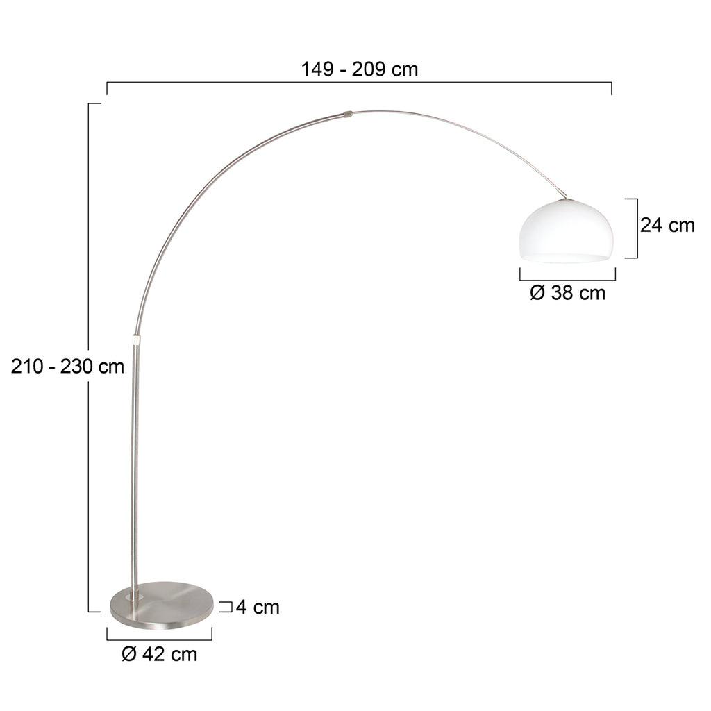 Lampă de podea Sparkled Light 7268ST+K10610S Oțel-Alb Plastic - PARIS14A.RO