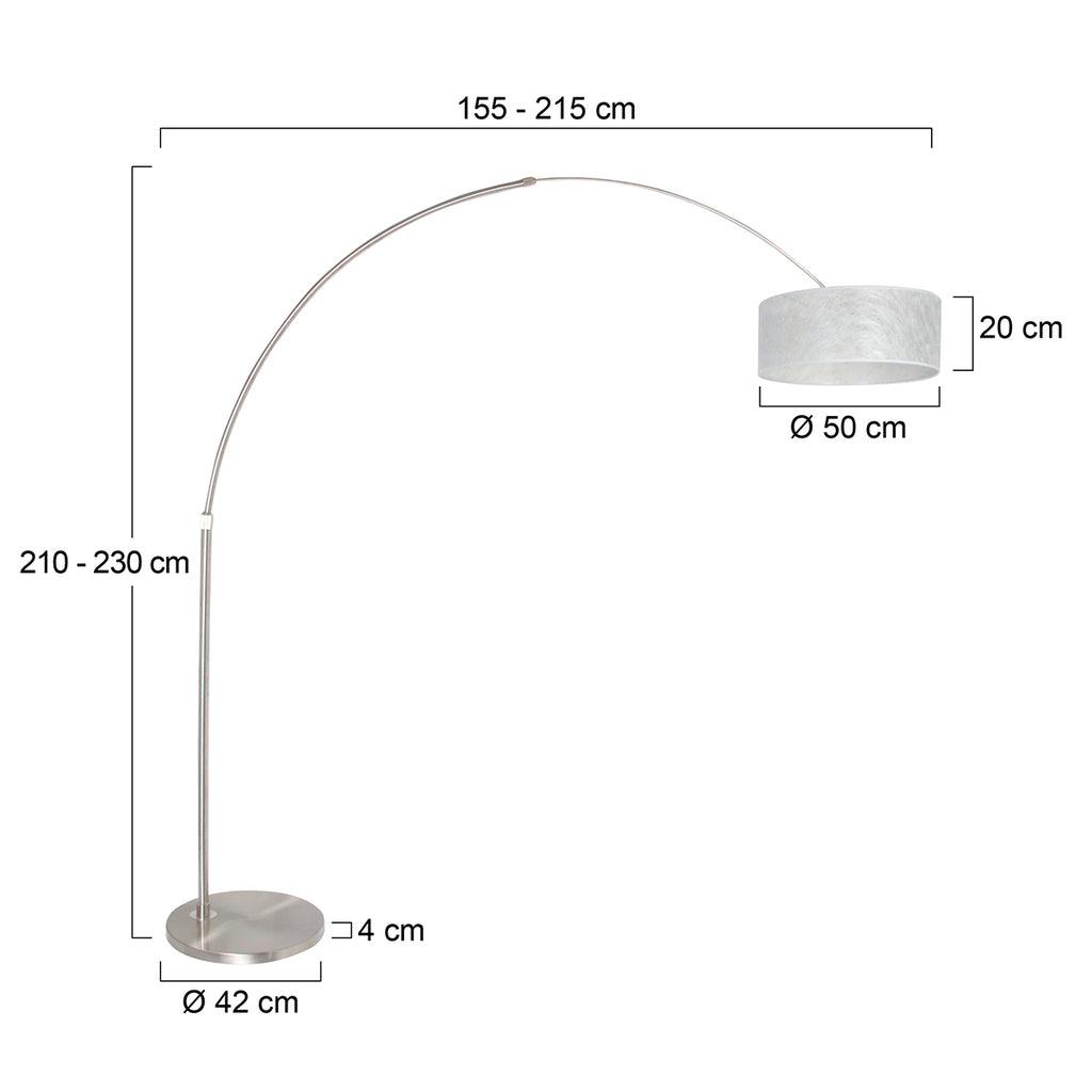 Lampă de podea Sparkled Light 7268ST+K1066PS, din oțel și cu finisaj argintiu Sizoflor. - PARIS14A.RO