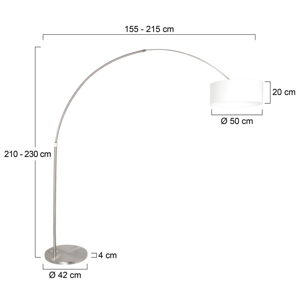 Lampă de podea Sparkled Light 7268ST+K1066QS Oțel-Alb Lână - PARIS14A.RO