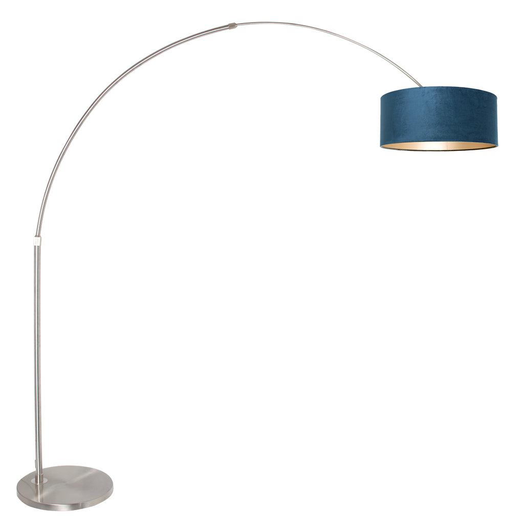 Lampă de podea Sparkled Light 7268ST+K1066ZS Oțel-Velur Albastru - PARIS14A.RO