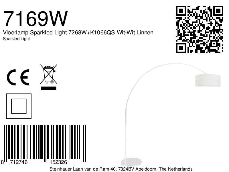 Lampă de podea Sparkled Light 7268W+K1066QS Alb-Alb Linnen - PARIS14A.RO