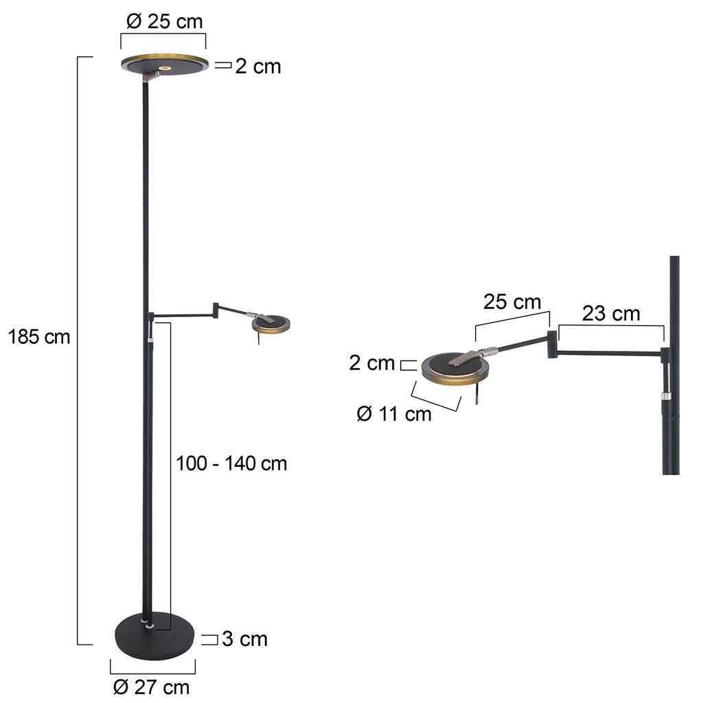 Lampă de podea Turound 2663ZW Negru - PARIS14A.RO