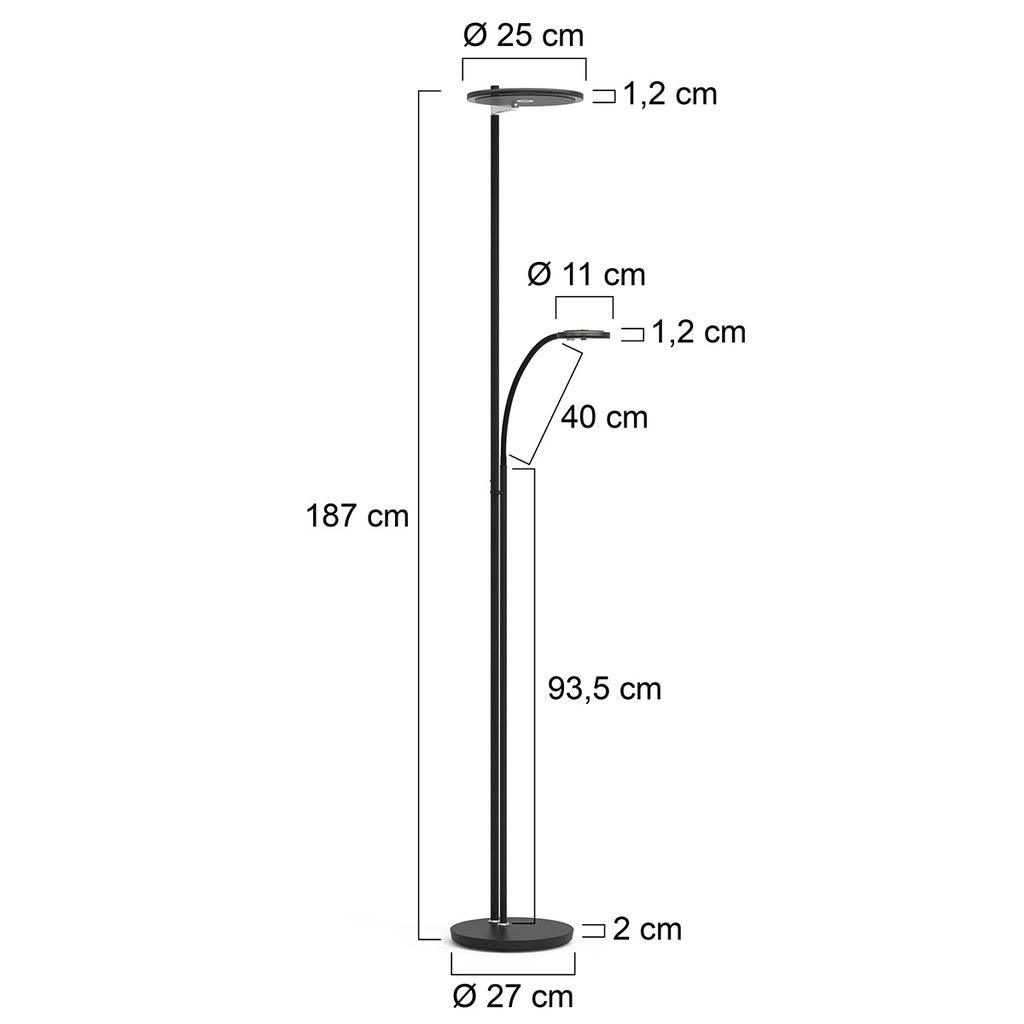 Lampă de podea Turound 2989ZW Negru - PARIS14A.RO