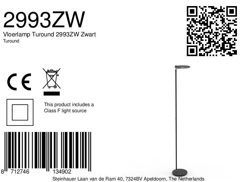 Lampă de podea Turound 2993ZW Negru - PARIS14A.RO