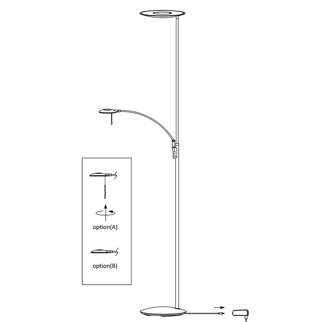 Lampă de podea Zenith 7860ST din oțel - PARIS14A.RO