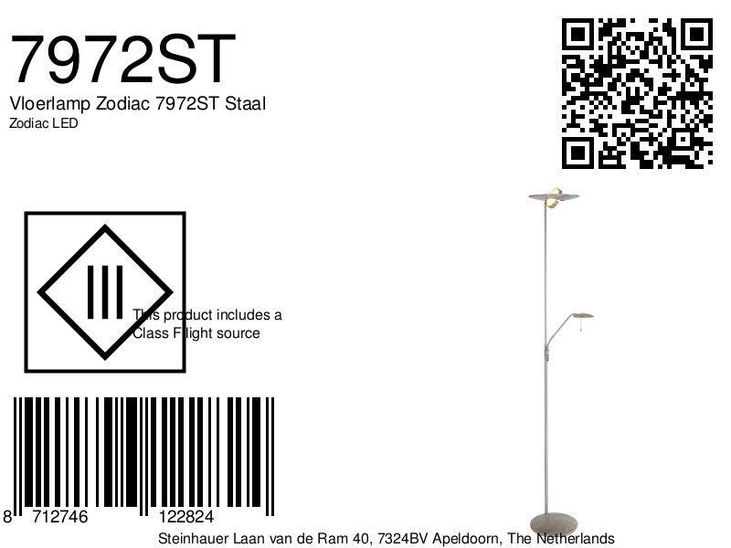 Lampă de podea Zodiac 7972ST din oțel - PARIS14A.RO