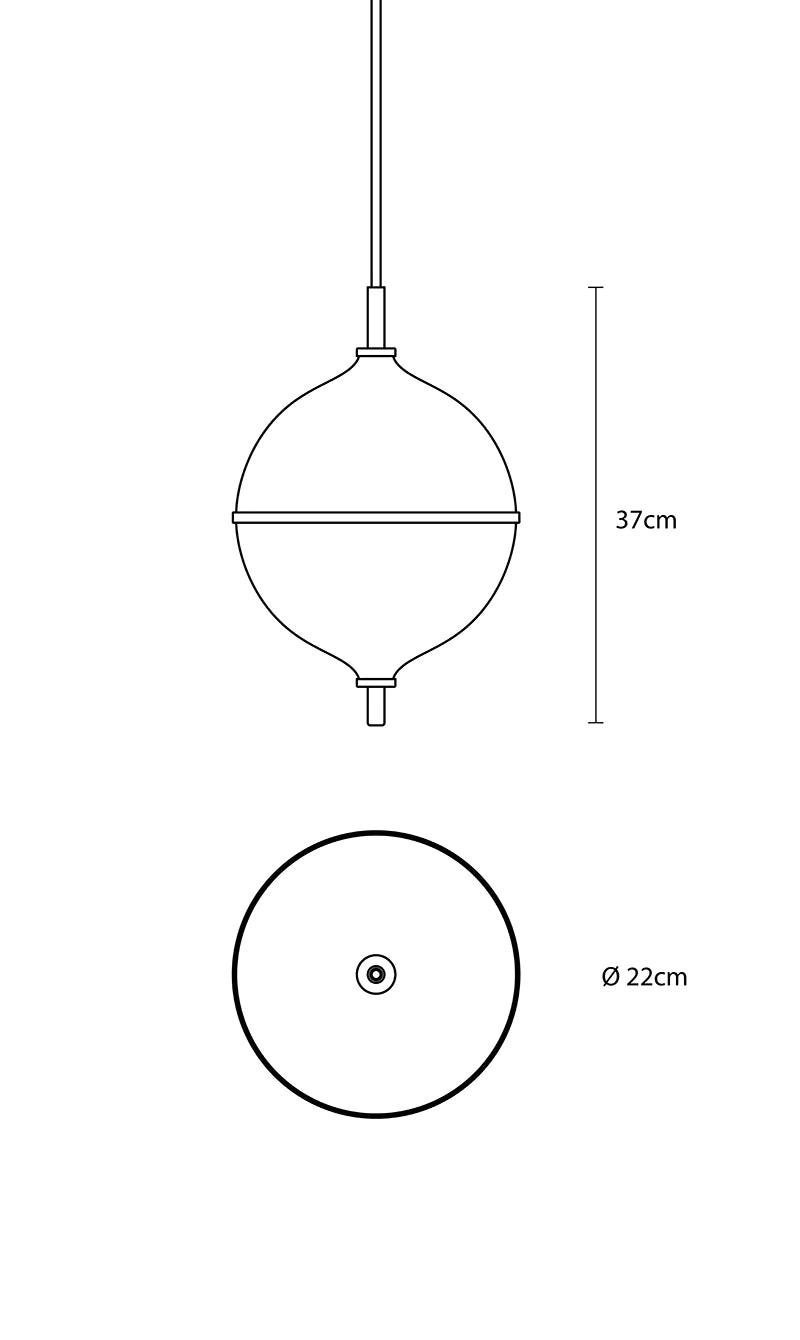 Lampa suspendata Eternal Moonlight ø220 mm - Rebello Decor - PARIS14A.RO