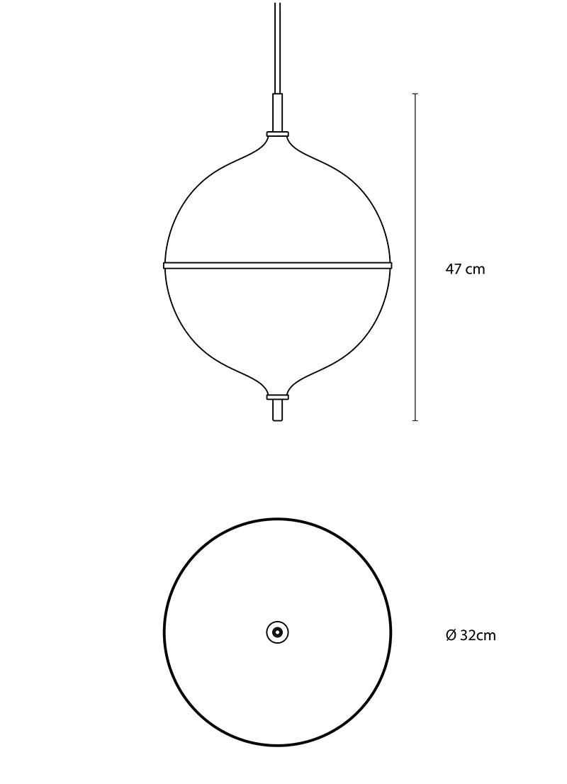 Lampa suspendata Eternal Moonlight ø320 mm - Rebello Decor - PARIS14A.RO