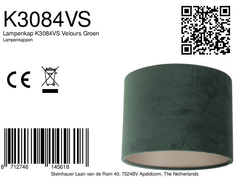 Abajurul K3084VS din catifea verde - PARIS14A.RO