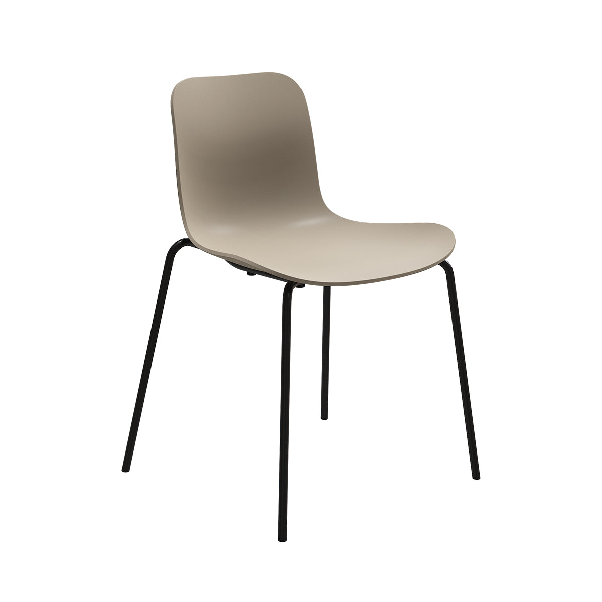 NORR11 scaun Langue PP | metal vopsit | Negru | 57x51xh78 cm