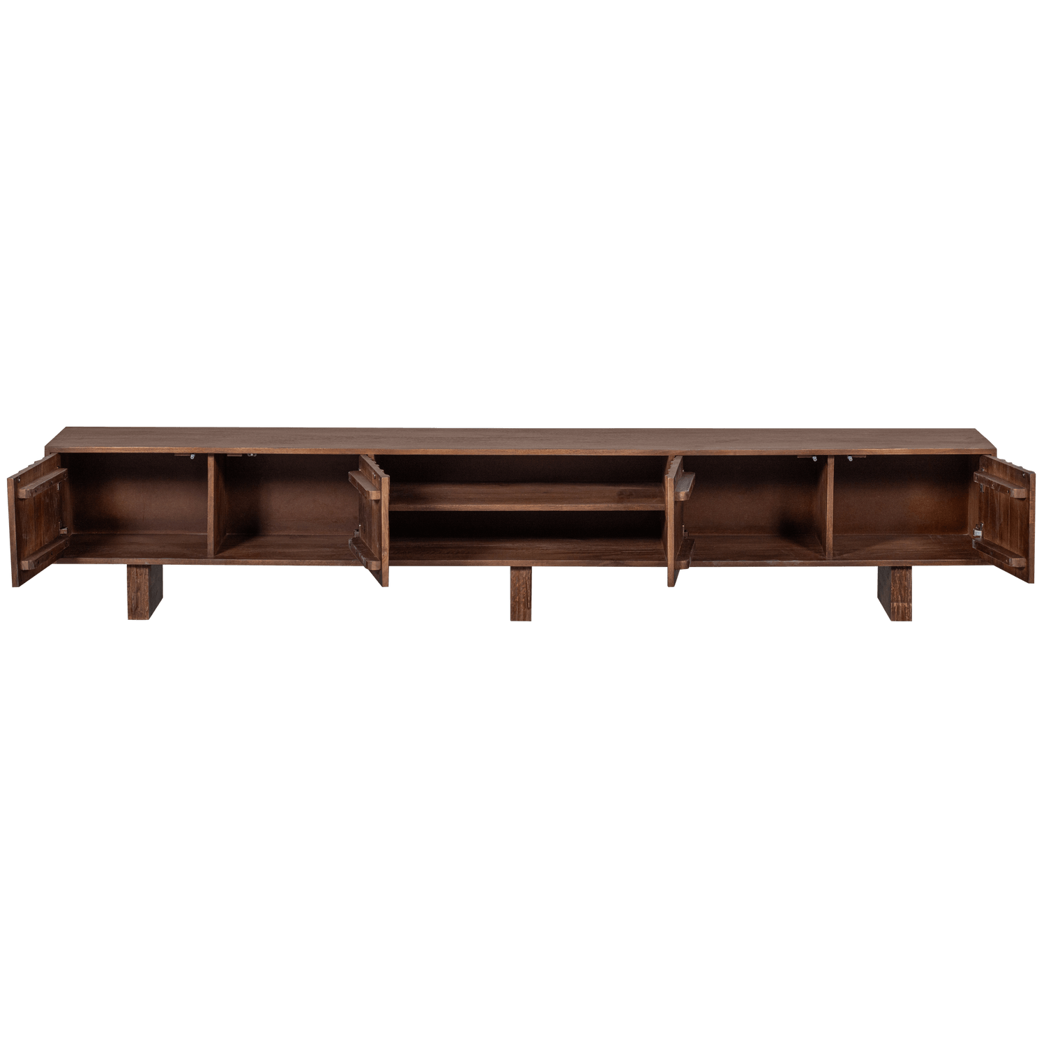 LAVISH TV UNIT WITH DESIGNED DOORS WOOD WARM BROWN - PARIS14A.RO