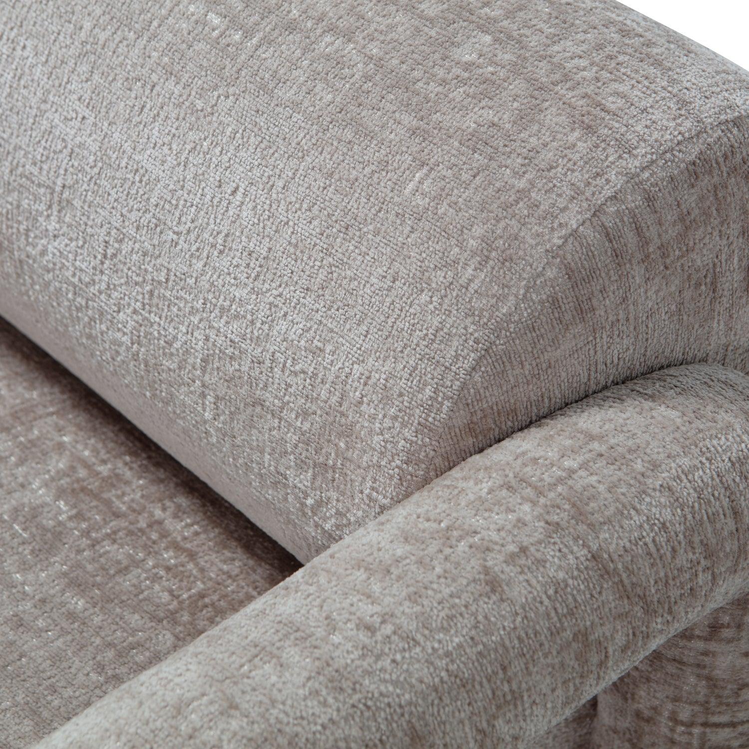 LENNY ARMCHAIR IN ROUGH TEXTURE SAND - PARIS14A.RO
