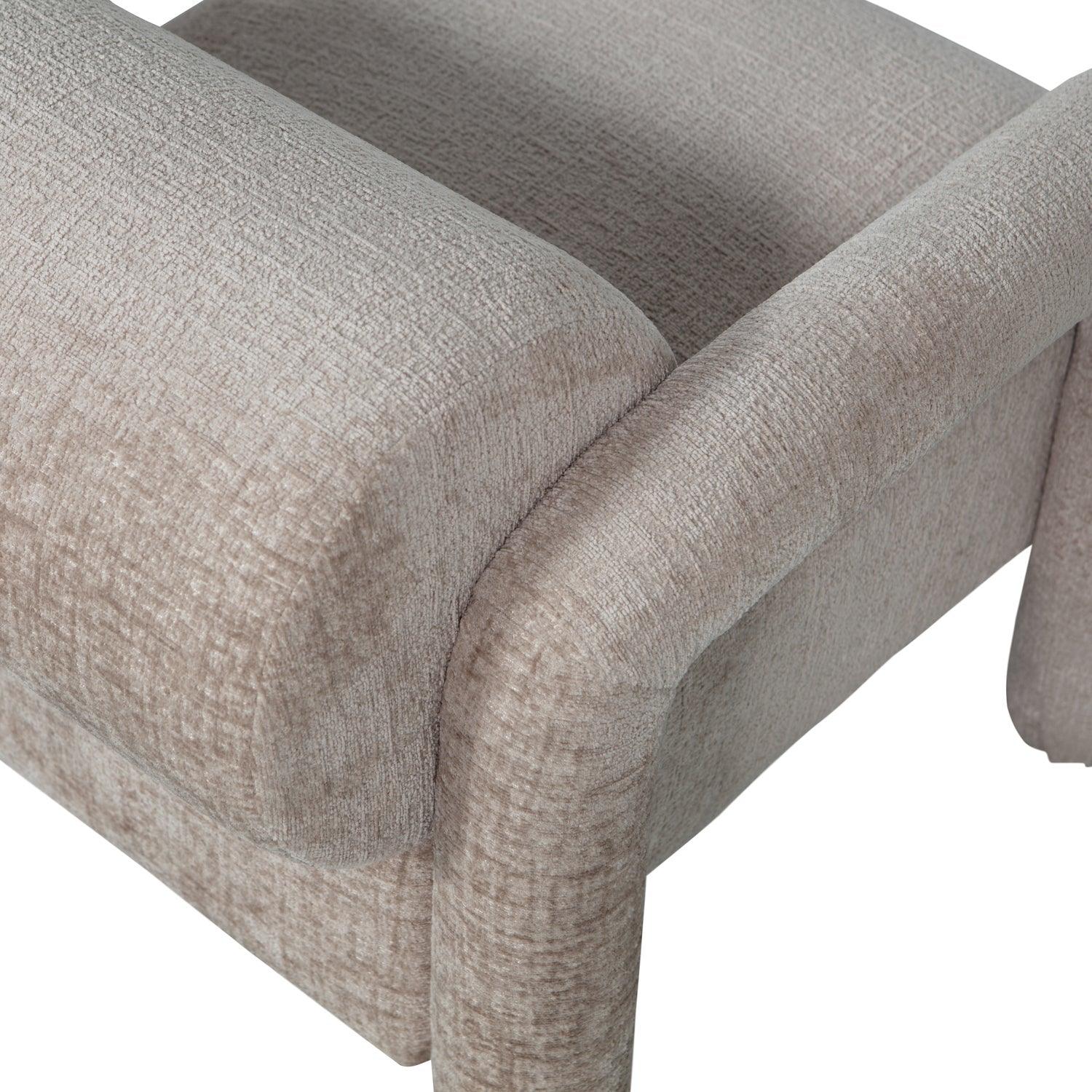 LENNY ARMCHAIR IN ROUGH TEXTURE SAND - PARIS14A.RO